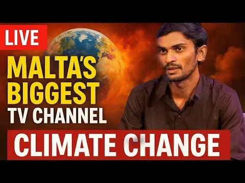 Video still from Jaydip Lakhankiya's Malta interview before the Climate Walker route